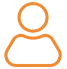 An orange person avatar icon represents customized treatment plans tailored to each patient's unique health needs and goals.